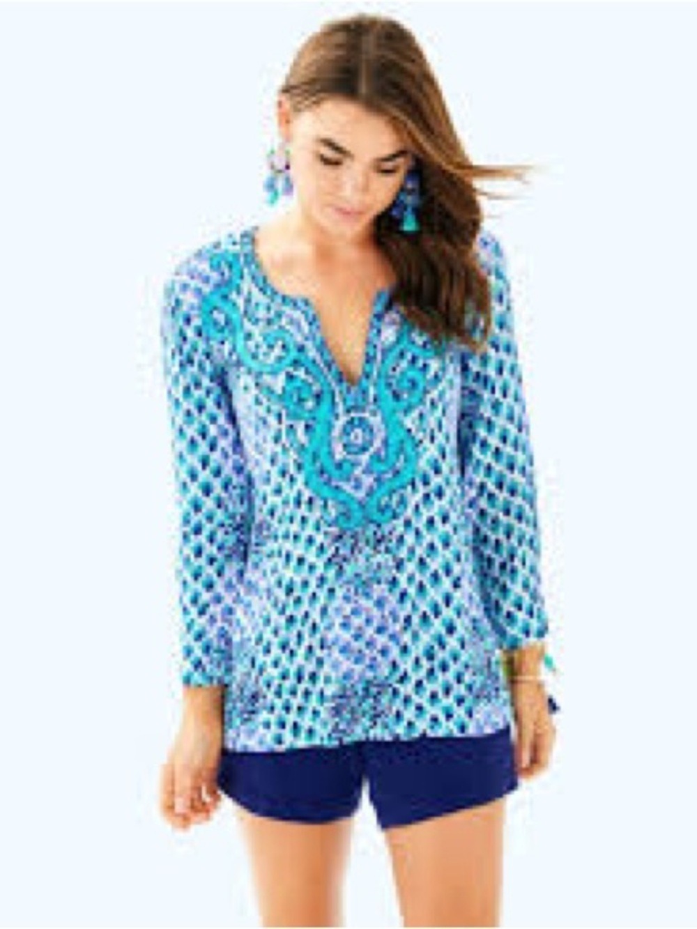 Lilly Pulitzer Amelia Island Embroidered Tunic
